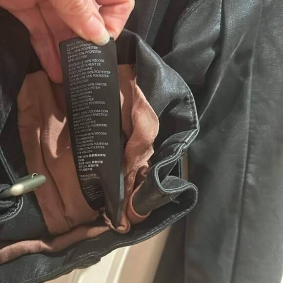 🎀 NEW FREE PEOPLE faux leather Melrose Vegan Moto Jacket medium - Picture 13 of 16